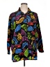 Jordan 100% Polyester Paisley Black Long Sleeve Blouse Size 16W - photo 1