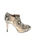 Vince Camuto Animal Print Gold Ankle Boots Size 8 - photo 1