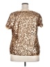 Talbots 100% Silk Gold Short Sleeve Top Size 20 - photo 2
