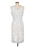 J. Peterman 100% Polyester Silver Cocktail Dress Size 10 - photo 2