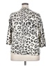 Talbots 100% Cashmere Animal Print Silver Cashmere Pullover Sweater Size 2X - photo 2