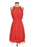 Jessica Simpson 100% Polyester Solid Orange Cocktail Dress Size 2 - photo 1