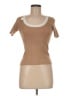 Bisou Bisou Tan Short Sleeve Top Size M - photo 1