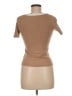 Bisou Bisou Tan Short Sleeve Top Size M - photo 2