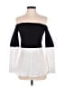 Lulus White Black 3/4 Sleeve Blouse Size XS - photo 1