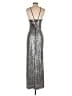 Halston Metallic Silver Cocktail Dress Size 0 - photo 2