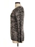 Apostrophe Tweed Brown Pullover Sweater Size M - photo 5