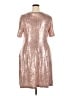 Connected Apparel Metallic Pink Cocktail Dress Size 18 - photo 2