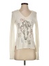 Chaser Graphic Ivory Long Sleeve Top Size S - photo 1