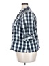 Cj Banks Plaid Blue 3/4 Sleeve Button-Down Shirt Size 2X - photo 5