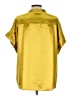 Crosby 100% Polyester Metallic Yellow Short Sleeve Blouse Size L - photo 2