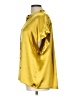 Crosby 100% Polyester Metallic Yellow Short Sleeve Blouse Size L - photo 5