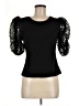 Flat White Black Short Sleeve Top Size M - photo 1
