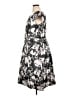 Talbots Graphic Gray Black Casual Dress Size 16 - photo 5