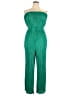 City Chic 100% Polyester Solid Green Jumpsuit Size 16 (S) - photo 1