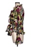 Sunny Leigh 100% Polyester Floral Green Long Sleeve Blouse Size L - photo 5