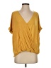 Double Zero Yellow Short Sleeve Blouse Size S - photo 1