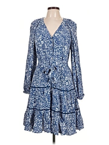 Madewell Tie-Waist Tiered Mini Dress in Floral (view 1)