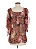 Charlotte Russe 100% Polyester Brown 3/4 Sleeve Blouse Size M - photo 2
