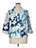 Chico's Print Blue Blazer Size XL (3) - photo 1
