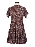 Olivaceous Paisley Brown Casual Dress Size S - photo 2