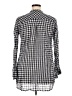 Merona 100% Cotton Checkered-gingham Blue Long Sleeve Blouse Size XL - photo 2