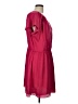 BCBGeneration Solid Burgundy Casual Dress Size L - photo 4