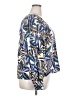 Boden 100% Linen Blue Long Sleeve Blouse Size 20 - 22 - photo 4