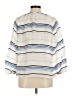 J.Crew Collection 100% Linen Stripes White 3/4 Sleeve Blouse Size 6 - photo 2