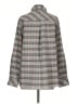 CAbi Plaid Gray Long Sleeve Blouse Size S - photo 2