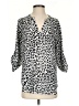 Chaus Animal Print Silver 3/4 Sleeve Blouse Size S - photo 1