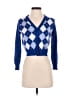Say What? Argyle Blue Cardigan Size S - photo 1