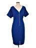 Alexia Admor Solid Blue Cocktail Dress Size L - photo 2