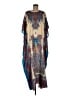 Assorted Brands 100% Polyester Paisley Blue Casual Dress Size M - photo 1