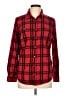 St. John's Bay 100% Cotton Plaid Red Long Sleeve Button-Down Shirt Size L - photo 1