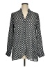 Foxcroft 100% Polyester Polka Dots Black Long Sleeve Blouse Size 14 - photo 1