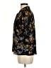 CeCe 100% Polyester Floral Black Short Sleeve Blouse Size M - photo 5