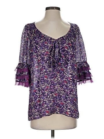 Rebecca Taylor 3/4 Sleeve Silk Top (view 1)