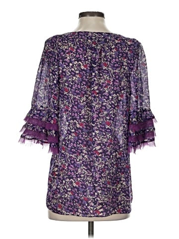 Rebecca Taylor 3/4 Sleeve Silk Top (view 2)