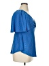 Shein Curve 100% Polyester Blue Short Sleeve Blouse Size 14 Plus (1) - photo 4