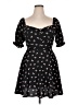 Inspired Hearts 100% Polyester Hearts Black Casual Dress Size XL - photo 1