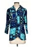 Notations 100% Polyester Print Blue 3/4 Sleeve Blouse Size S - photo 1