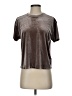 Sofia by Sofia Vergara Metallic Brown Short Sleeve T-Shirt Size 0 - photo 1