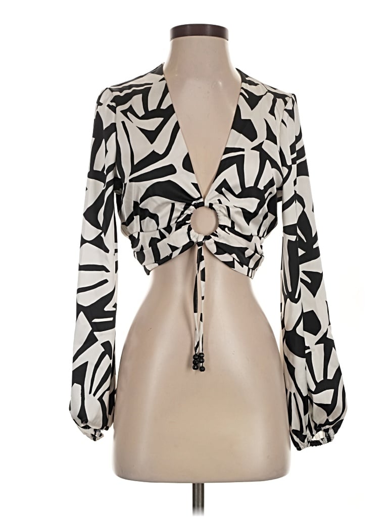 Caroline Constas Long Sleeve Blouse In Ivory