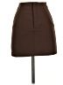 Pull&Bear Solid Brown Formal Skirt Size XS - photo 1