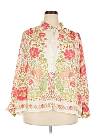 Rose + Olive 3/4 Sleeve Blouse (view 1)