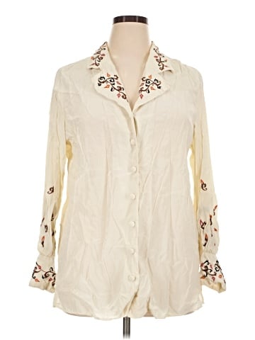 Diane von Furstenberg Long Sleeve Silk Top (view 1)