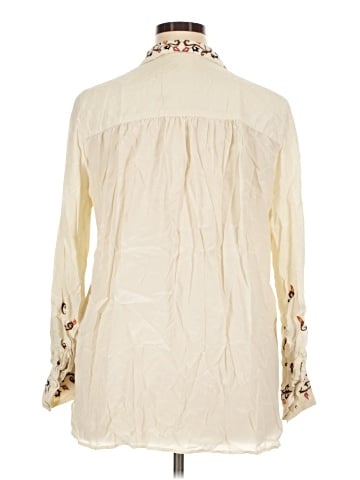 Diane von Furstenberg Long Sleeve Silk Top (view 2)