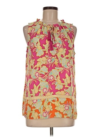 Rose + Olive Sleeveless Blouse (view 1)