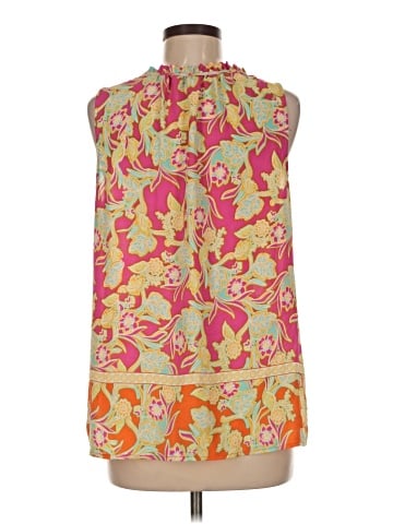 Rose + Olive Sleeveless Blouse (view 2)
